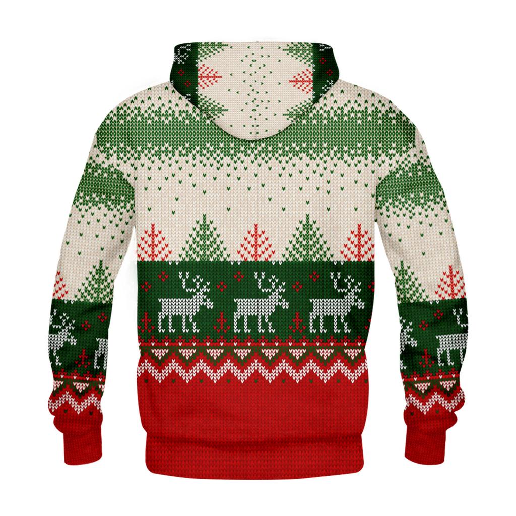 Suéter Masculino Com Impressão Casual Manga Longa Com Zíper Grosso Terno De Algodão Inverno