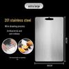 Stainless Steel Double-Sided Antibacterial Cutting Board with Rolling Pin Function - Mold-Proof, Food-Grade Chopping Block for Vegetables.