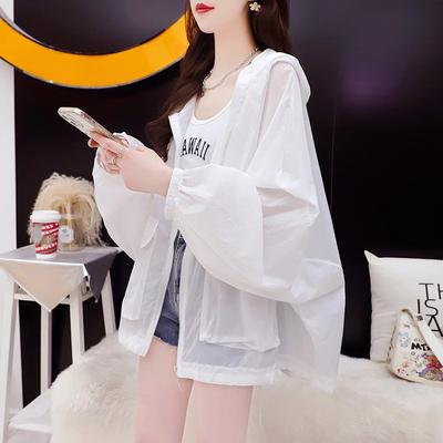 Women's Loose Plus Size Hooded Cardigan Outdoor Sports Thin Jacket Sunscreen Hooded Casual Jacket