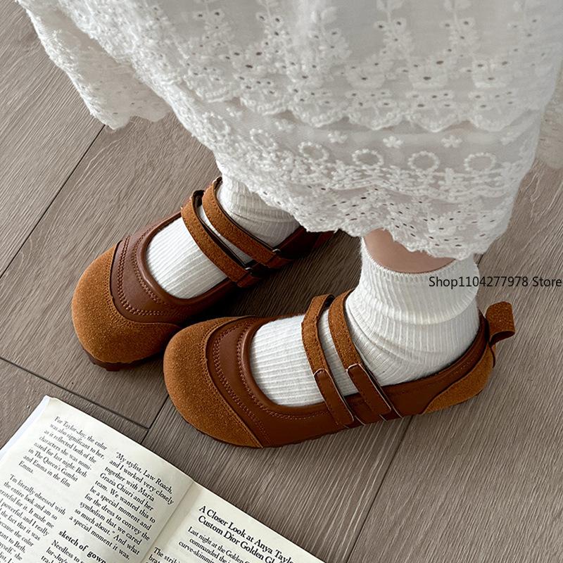 Fashion 2025 Fashion Round Toe Shallow Mary Jane Shoes Women Soft Sole Casual Shoes Female Retro Slingback Mule Flats Zapatos