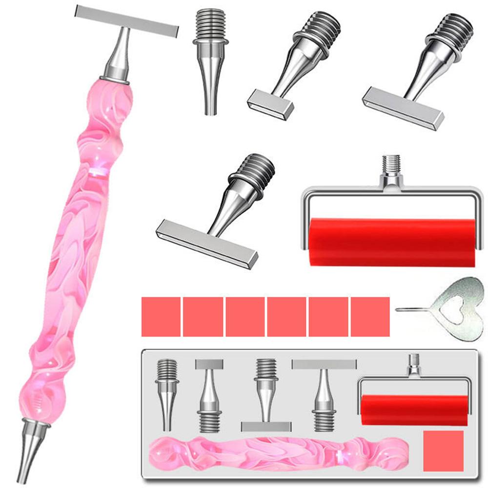 

New Threaded Diamond Painting Dot Drill Tool, Slim Multifunctional Stainless Steel Screw Tips, Tool Accessories For Diamond Art