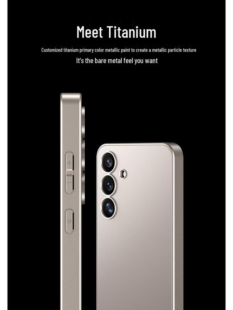 Samsung S25+ Fashionable Solid Color Skin-Feel Protective Phone Case