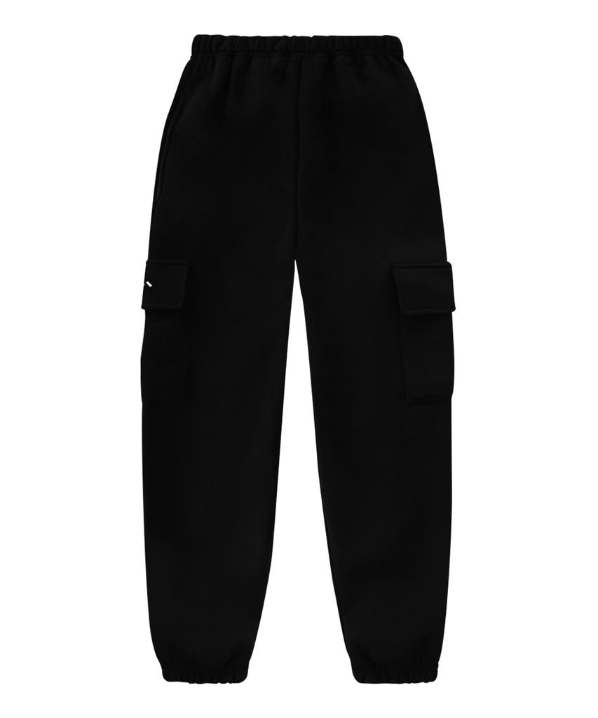 INJIACTIVE Fleece Cargo Jogger Black