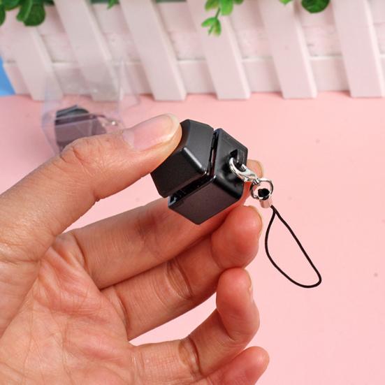 Fidget Keycap Toy Colorful LED Light Pocket-sized Finger Button Mini Clicker Relieve Boredom Sensory Toy Keyboard Switch Fidget Toy