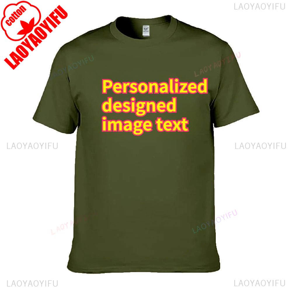 Custom Tshirt Print Professional Your Own Text Photo Male Personalized Premium Gifts shirt EU Size Cotton Men Women T Shirt