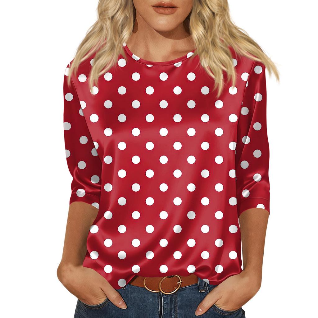 Blouse For Women Dressy 3/4 Long Sleeve Shirts Business Casual Outfit Tops