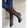 High-heeled Fashion Boots 2025 Winter New Slimming Plus-size Thick-heeled Cross-strap Boots