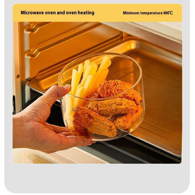 Glass Airtight Containers Heat Resistant Lunch Box Food Storage Box For Frozen Rice Salad Bowl