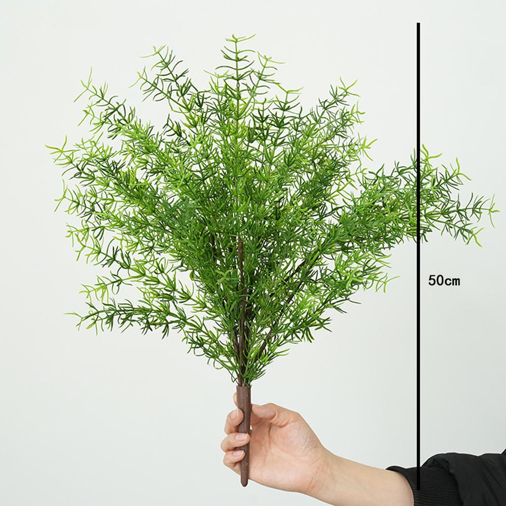 Large Artificial Rosemary Stems Fake Rosemary Branches Water Grass Greenery Plants Faux Plastic Shrubs for Home Office Garden