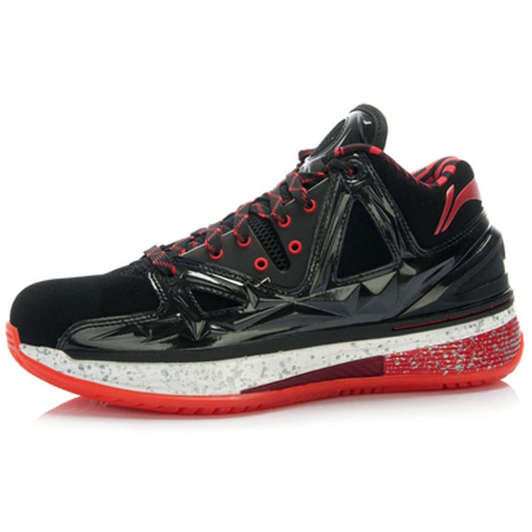 Li Ning WOW 2 Return, Announcement Mid top Basketball Shoes Men's Red Black ABAJ003-1