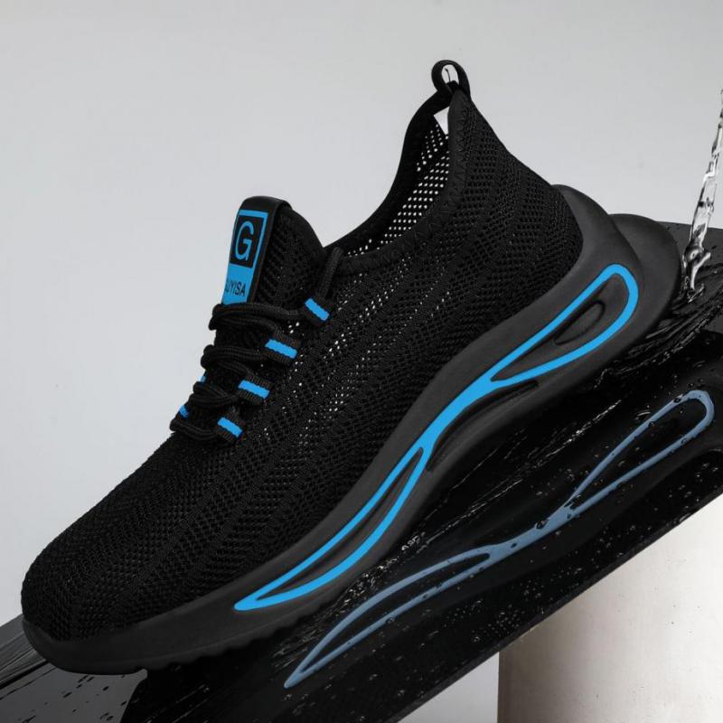 Fashion Summer Safety Shoes Men Steel Toe Sneakers Breathable Work Shoes Man Safety Sneakers for Men Work Protective Sneakers