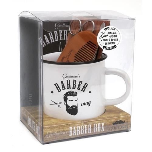 Shaving Mug - Gentlemen's Barber - Complete Set - Scissors - Comb - Tweezers
