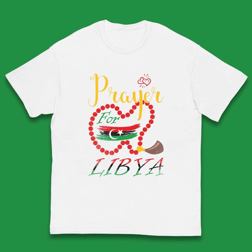 Prayer For Libya Help Libya Flood Solidarity Stand With Libya Kids T Shirt