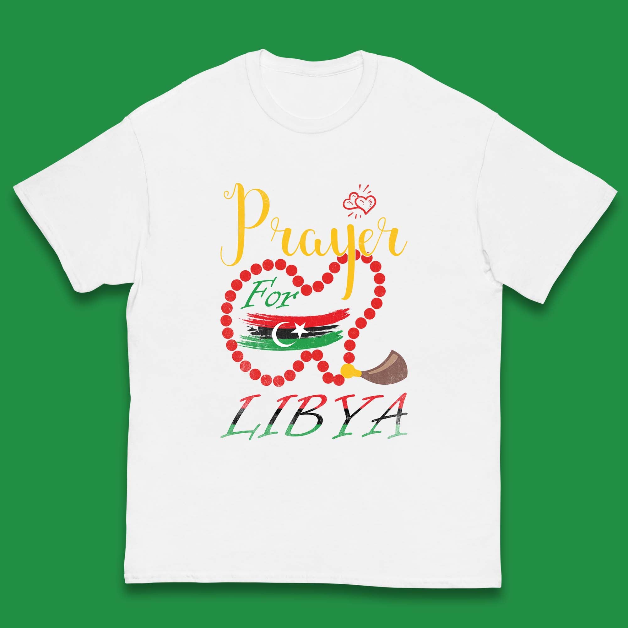 Prayer For Libya Help Libya Flood Solidarity Stand With Libya Kids T Shirt 160