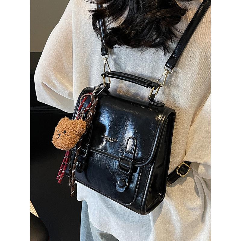 Backpack Women's 2026 New Niche Design Retro Stereotype PU Fashion Versatile Small Backpack Women's Bag