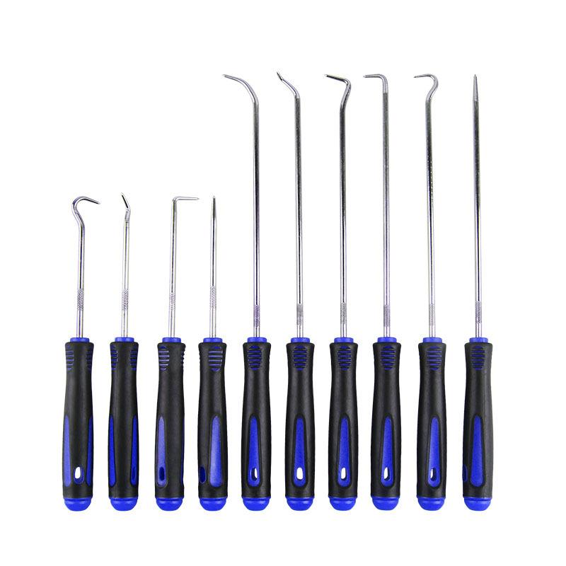 4/10Pcs Heavy Duty Pick Hook Tool Kit Rust Resistant Carbon Steel Maintenance Set for Automotive Repair Garage Work