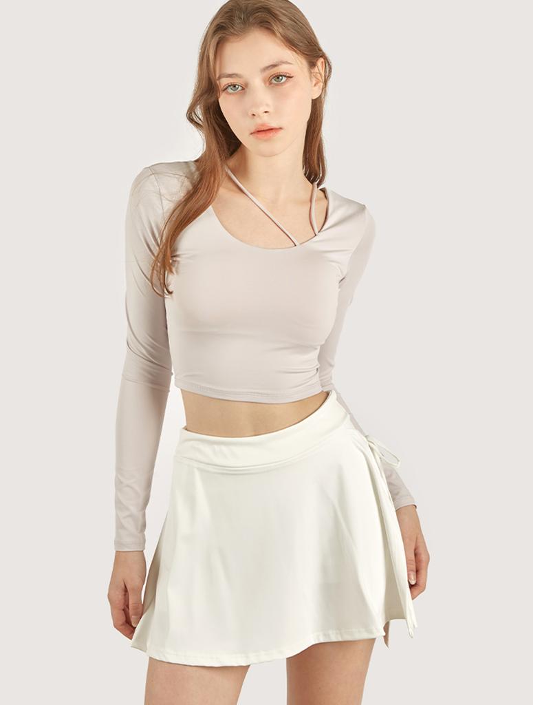 Aiemkeulleeo Swimwear Cover Pants Skirt White