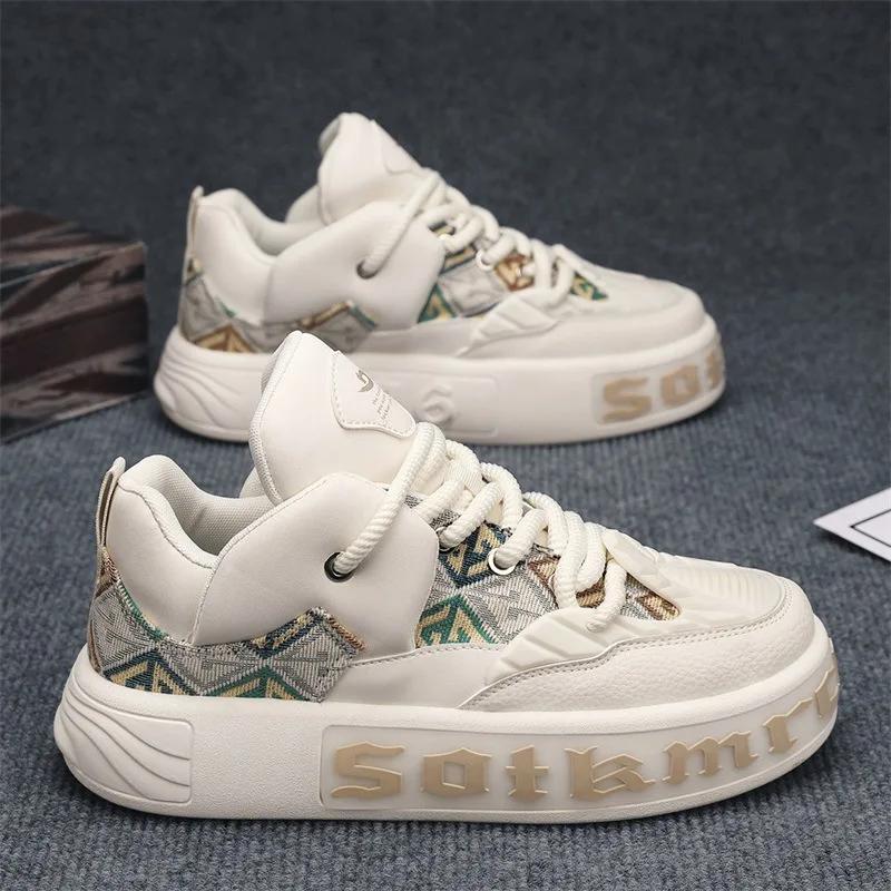 Neue Klassische Herrenschuhe Dicke Sohle Höhensteigernd Lässige Skateboard-Schuhe für Jugendliche Bequem Weiche Sohle Sportschuhe