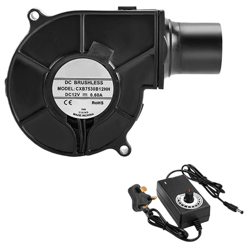 BBQ Air Movers Blower Fan,Variable Speed Centrifugal Fan with Speed Controllers Camping Charcoal Starte Fan