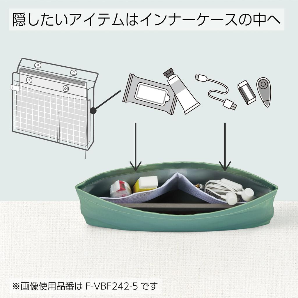 Kokuyo Pouch Pen Large A5 with Inner Oshikatsu Bag-in-Bag Case, Capacity, Size, Transparent, Case, Peep, F-VBF243-6