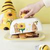 Spring Bee Sunflower Elf Ceramic Tableware Butter Plate Western Food