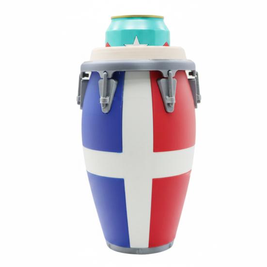 Conga Style Soda Can Holder 3D Printed Classic Drum Shape Flag Pattern 12Oz Standard Cola Beverage Beer Can Holder