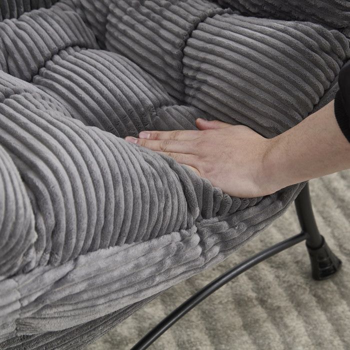 Fauteuil inclinable avec repose-pieds, accoudoirs et poches latérales Fauteuil de lecture avec repose-pieds Fauteuil d'angle gris