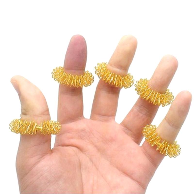 10Pcs/Set  Finger Massage Ring Acupuncture Acupressure Health Care Body Massager