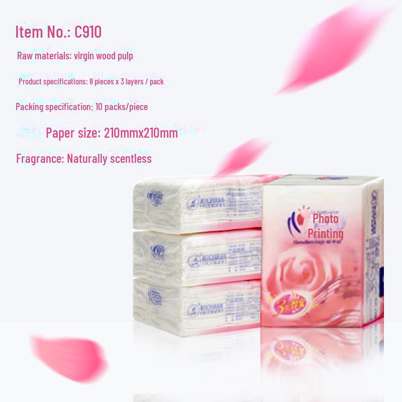 Pachet de 10 batiste portabile cu trandafiri, din inimă în inimă: Șervețele faciale de hârtie mici, portabile
