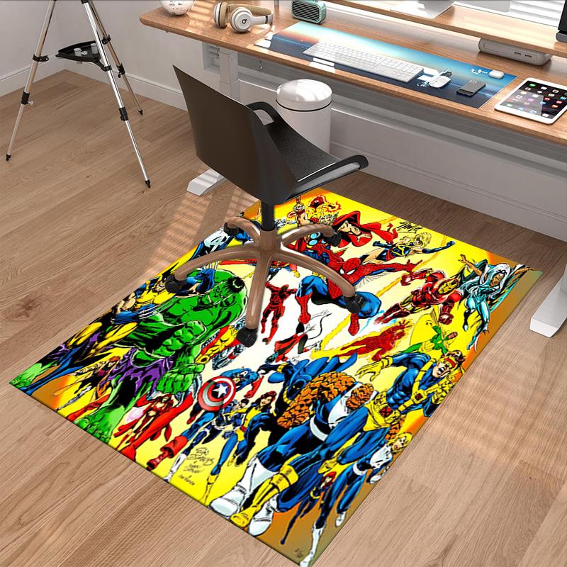Superhero Collage Carpet For Playroom Bedroom Living Room Sofa Home Decorkids Game Area Rug Nonslip Floor Mat
