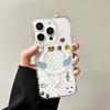 Japanese Cartoon Strawberry R-Rilakkuma Wireless Charging  Case for iPhone 17 Air 16 15 14 13 12 11 Pro Max Acrylic Hard Cover