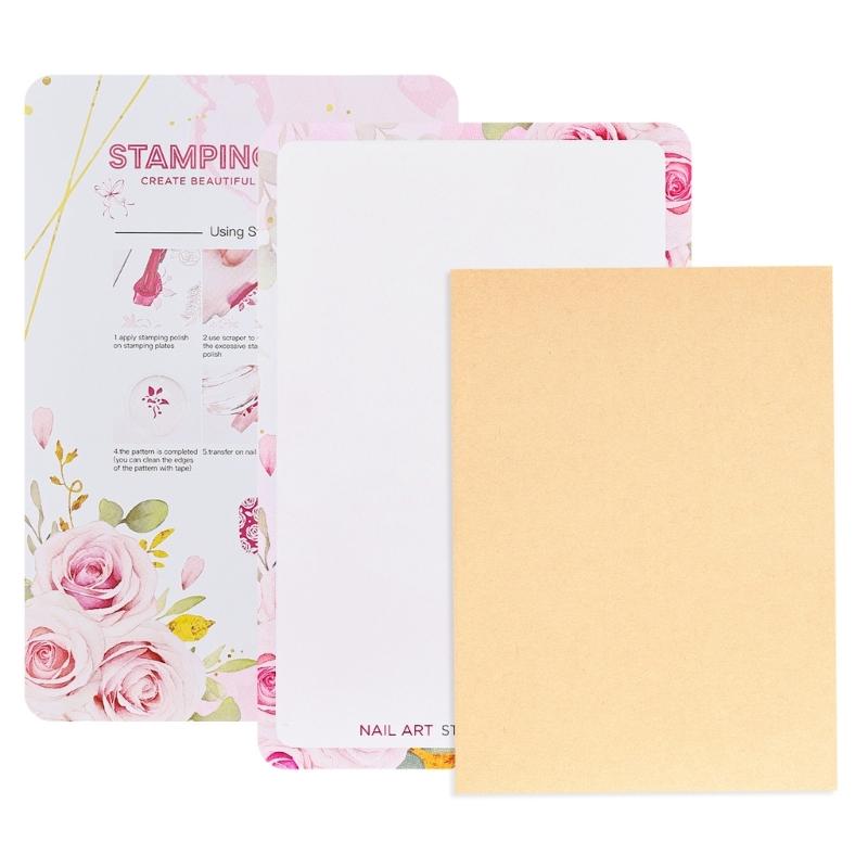 

Stainless Steel Nail Art Stamping Plate for Professional and DIY Use Rust Resistant and Practical Nail Art Stamper Plate large