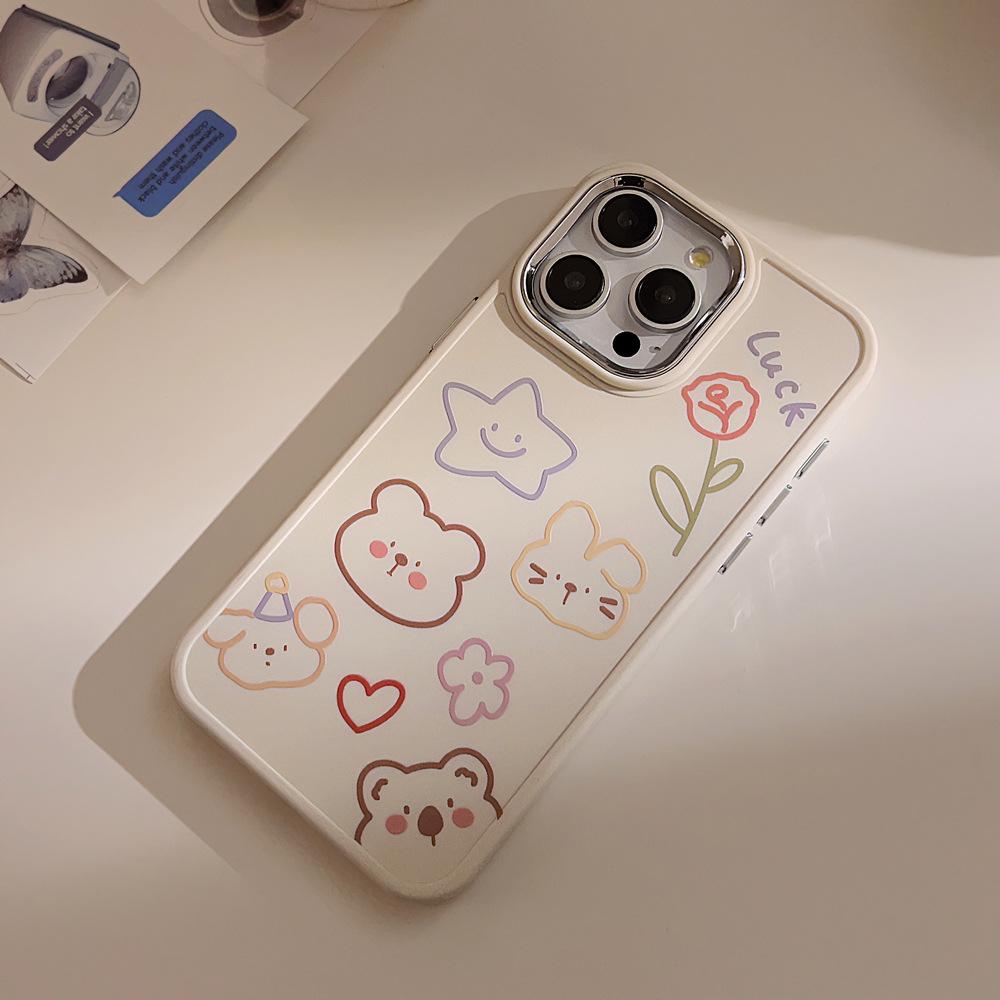 Cartoon Colorful Animal Case for iPhone 16 iPhone 16 Pro Max