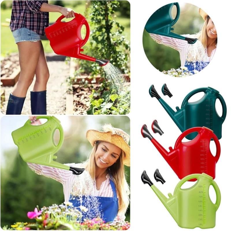 Large Capacity Plastic Plant Watering Can With Adjustable Nozzle for Outdoor Cleaning And Horticulture
