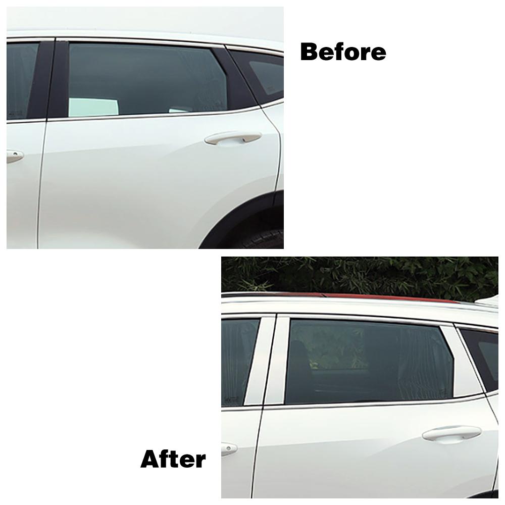 For Haval F7 F7X 2018-2024 Decorate Accessories Chrome Window Pillar Strip Cover Trim Stainless Steel Center Pillars Sticker