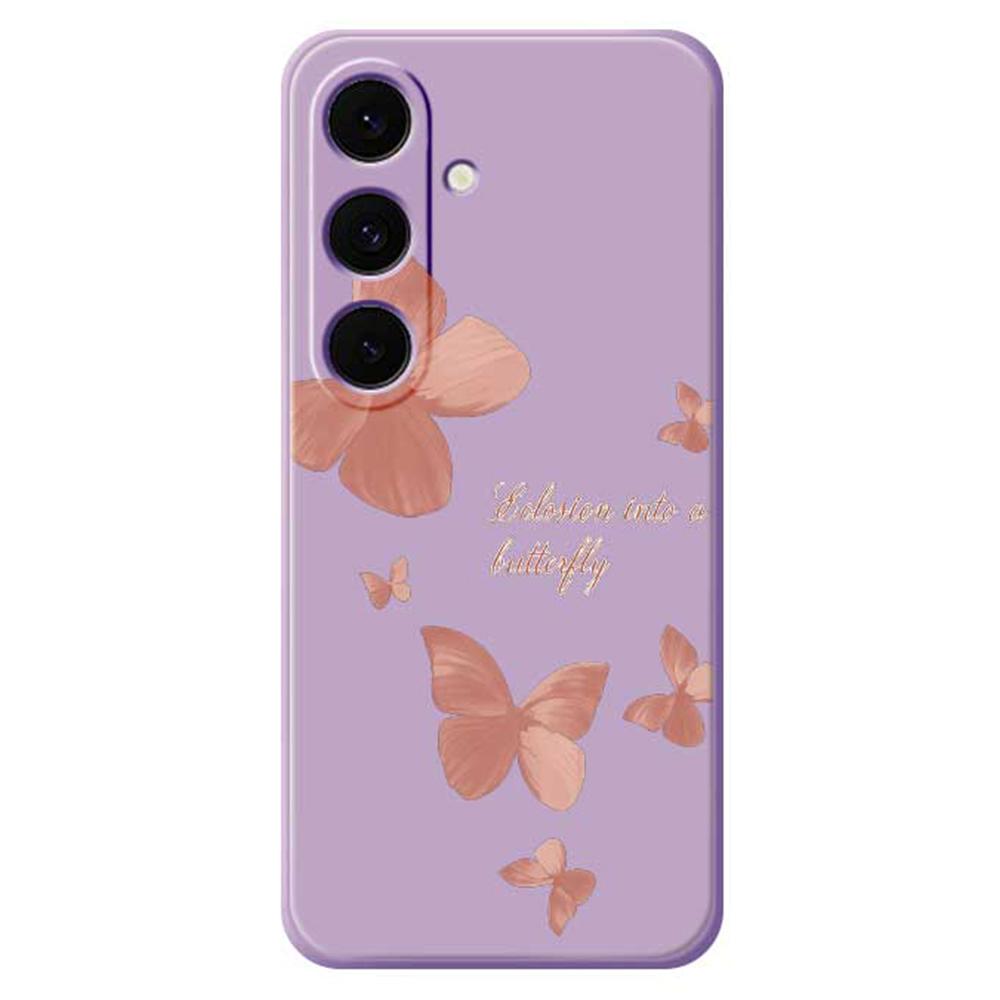 For Samsung Galaxy S25 FE Case Many Butterflies Pattern Printing Straight Edge TPU Phone Back Cover