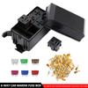 Car Fuse Box 6-Way Fuse Box Pre-Wired Fuse Relay Holder 4/5 Pin 40/80A Relay Set for Car Truck Marine RV Boat DC12V/24V