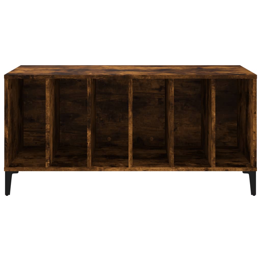 Record Cabinet Smoked Oak 100 x 38 x 48 cm Engineered Wood