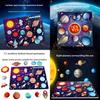 Wooden Space Cartoon Puzzle Cognitive Board For Kids Early Learning Educational