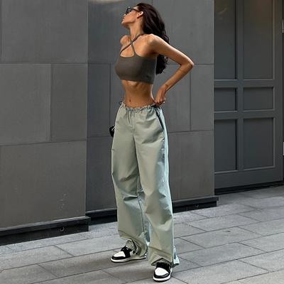 2023 feste Beiläufige Übergroße Ladung Hosen Frauen Hipster Kordelzug Lose Harajuku Vintage Hosen Streetwear Weibliche Böden