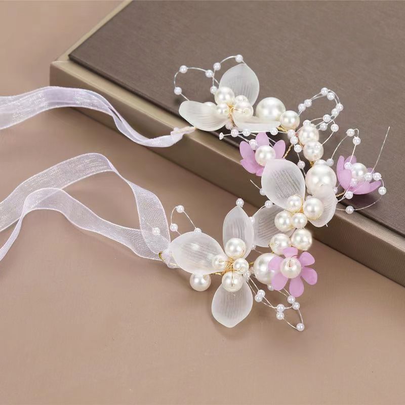 Children's Flower Bracelet, Pearl Bracelet, Bride's Children's Bracelet