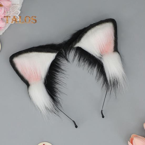Japanese Style Headband Plush Cat Ear Decor Hair Hoop Gift Making Brightly Colored Dressing Prop Hair Accessories