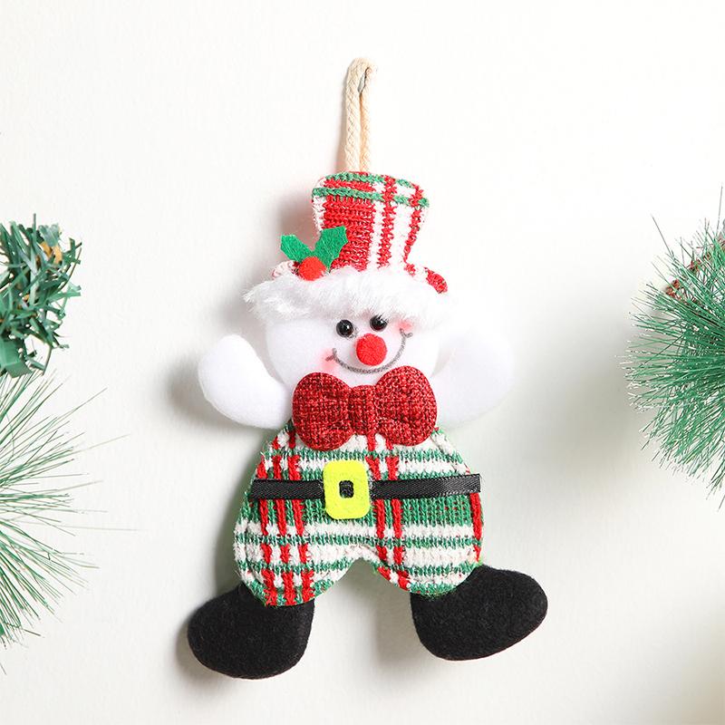 Christmas Plush Doll Pendants Decorations Santa Claus Snowman Deer Xmas Tree Hanging Ornaments Christmas New Year Home Decor