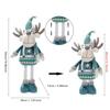 Retractable Blue Santa Claus, Snowman & Elk Christmas Ornaments