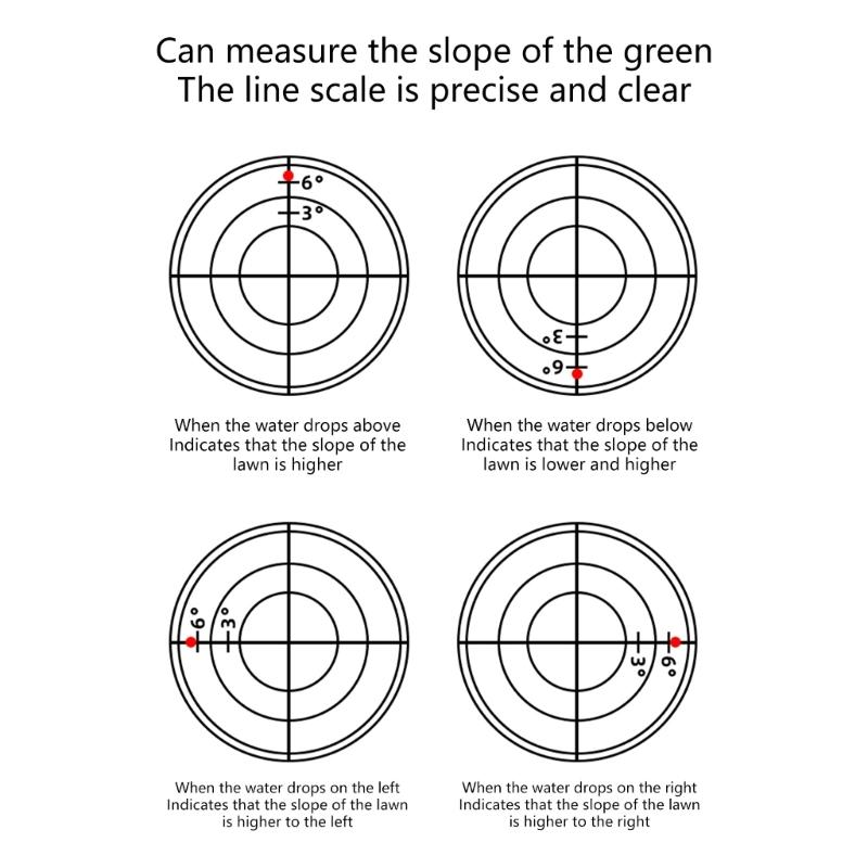 High Precisions Reader Levels Measuring Tool Golfball Markers Golfs Putting Aid Round Bubble Levels Marking Supplies