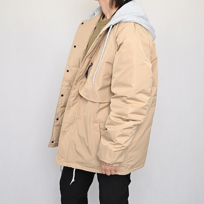 Vans Off The Wall Transit Coach Thick Hooded Warm Down Jacket Men Jackets Khaki VN000KCU4MG