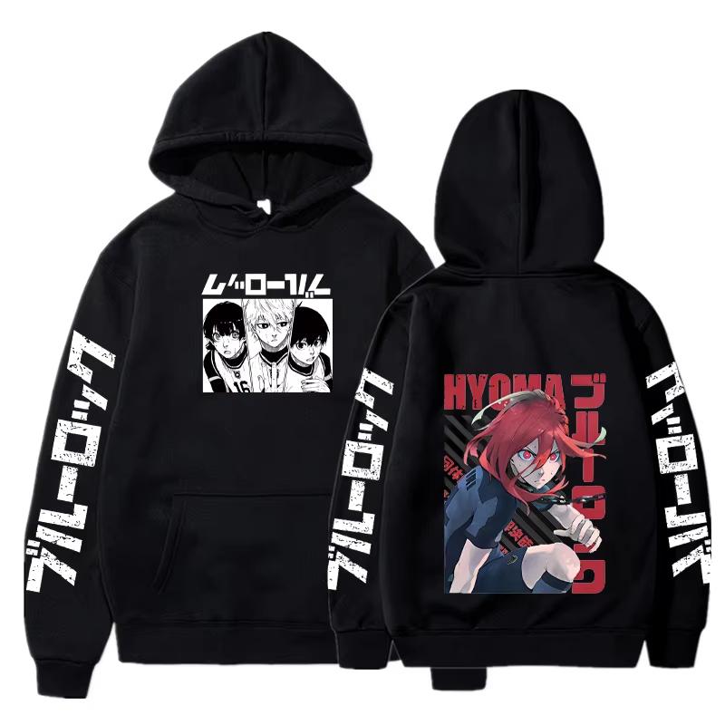 Anime Blue Lock Isagi Yoichi Graphic Print Hooded Men Women Manga Hoodies Plus Size Streetwear Harajuku Unisex Sweatshirt