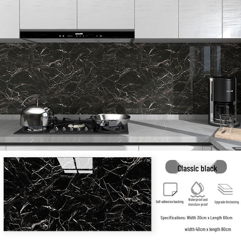 Imitation Marble Waterproof Self-Adhesive Wall Sticker for Kitchen and Bathroom Renovation