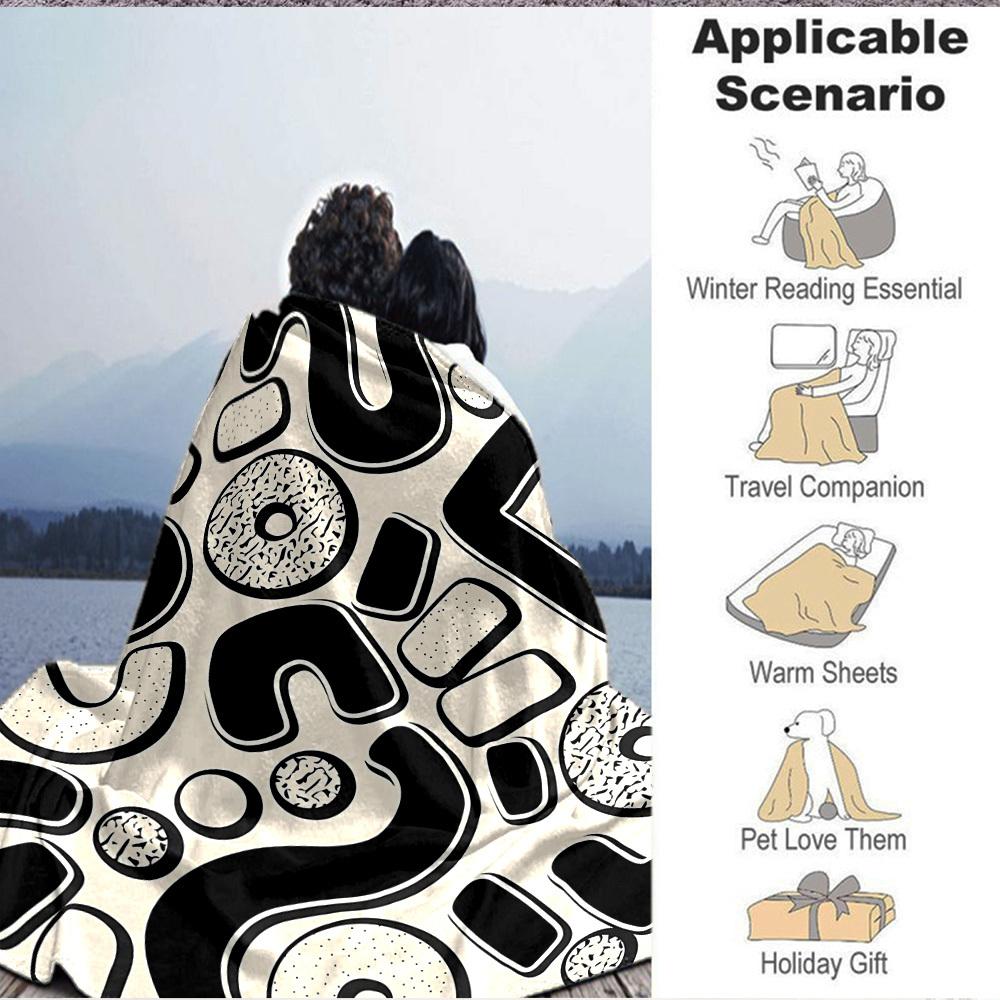 1pc Abstract Patterns Blanket Warm, Cozy, And Soft, Suitable for Sofas, Beds, Cars, And Office Use.Perfect for Camping And Travel, Making It a Great G
