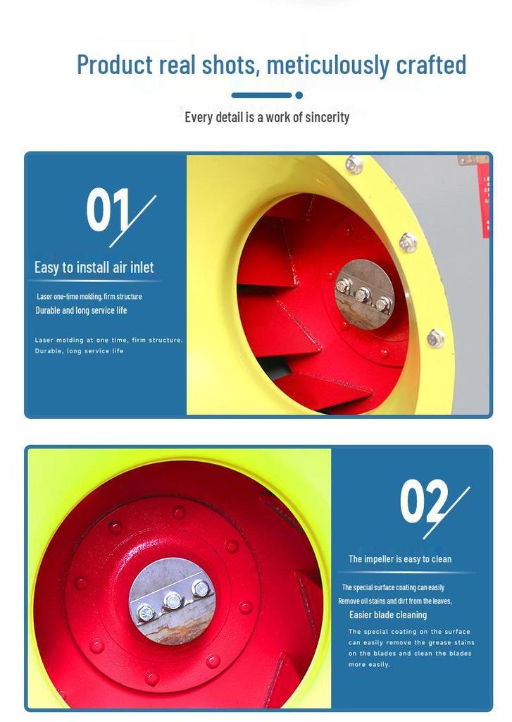 4-72 Industrial High-Power Centrifugal Fan for Exhaust, Dust Removal, and Smoke Extraction.